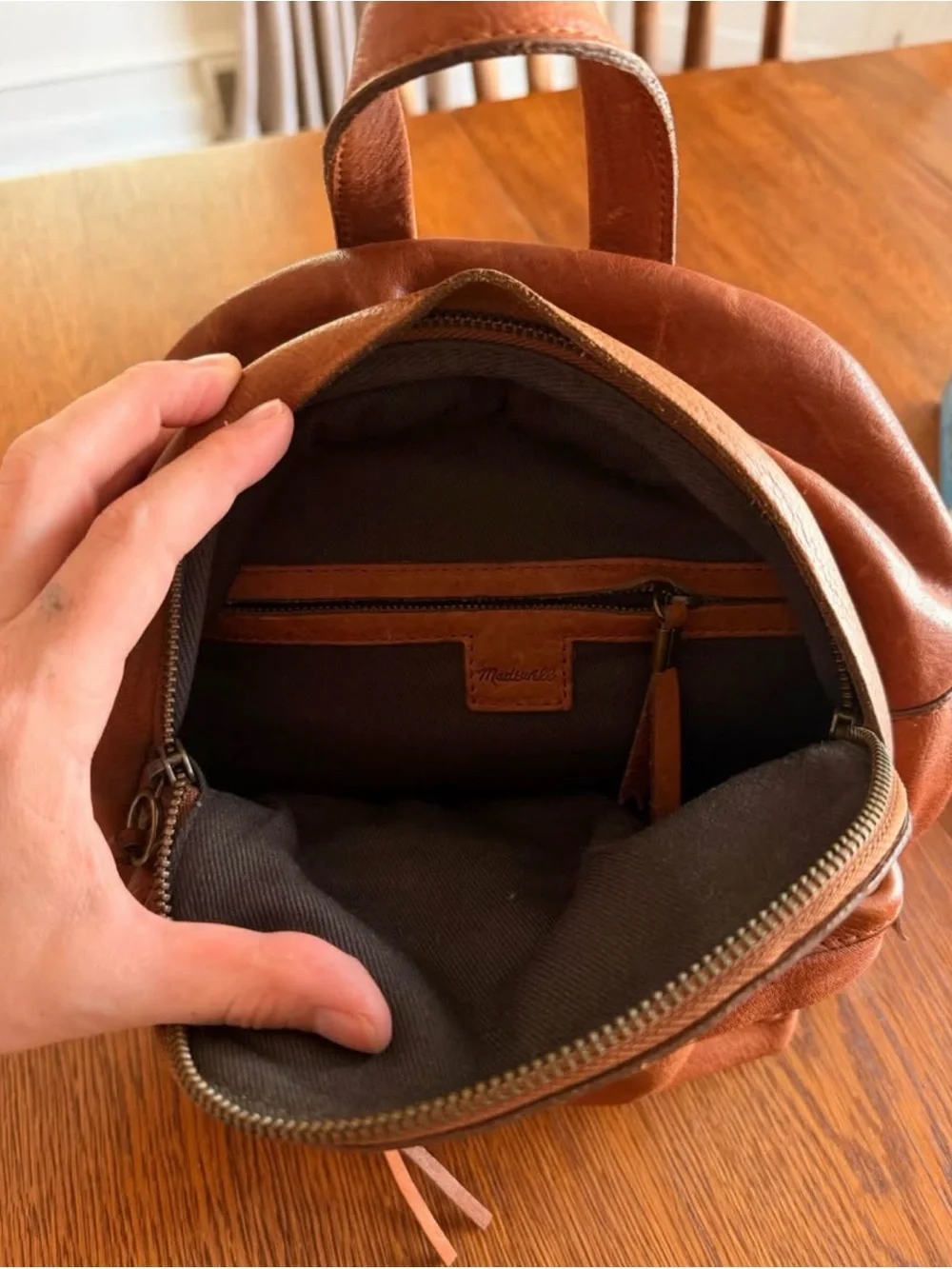 Madewell Lorimer Mini Leather Backpack